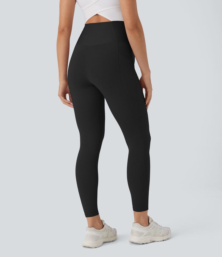 Softlyzero™ Super High Waisted Crossover Side Pocket 7/8 Yoga Maternity Leggings-UPF50+