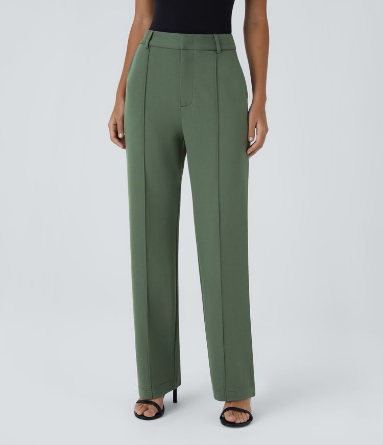 Halara Flex™ High Waisted Zipper Pocket Straight Leg Work Pants