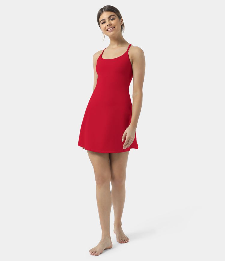 Wholesale softlyzero plush backless active dress halara