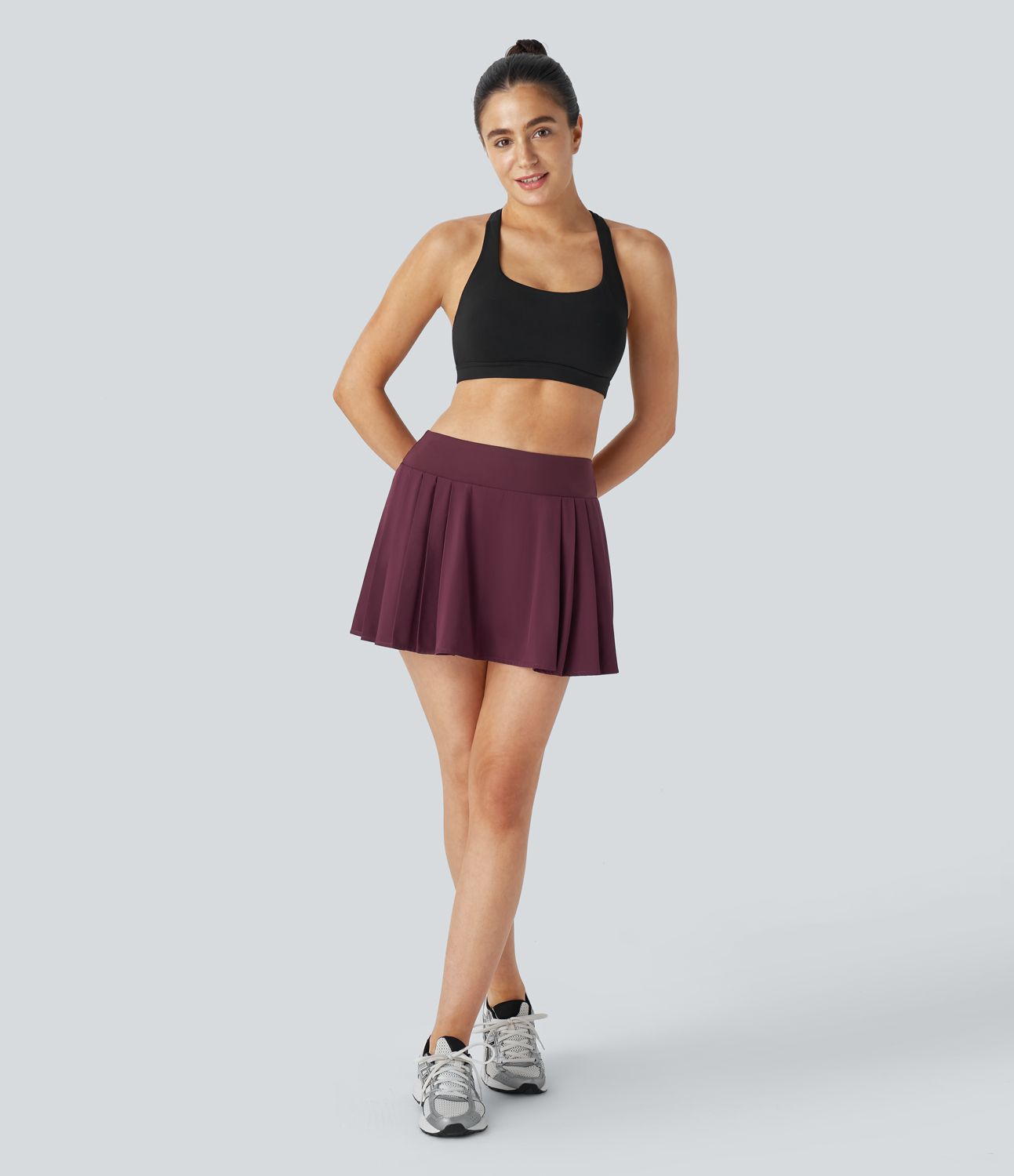 Breezeful™ High Waist 2-in-1 Side Pocket Pleated Mini Quick Dry Tennis Skirt