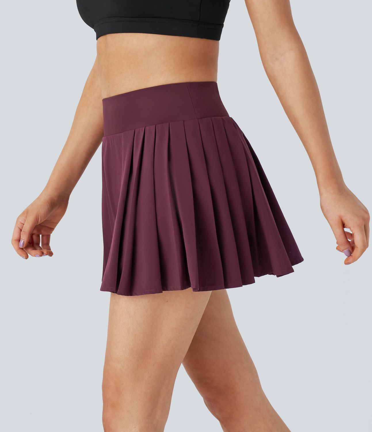 Breezeful™ High Waist 2-in-1 Side Pocket Pleated Mini Quick Dry Tennis Skirt