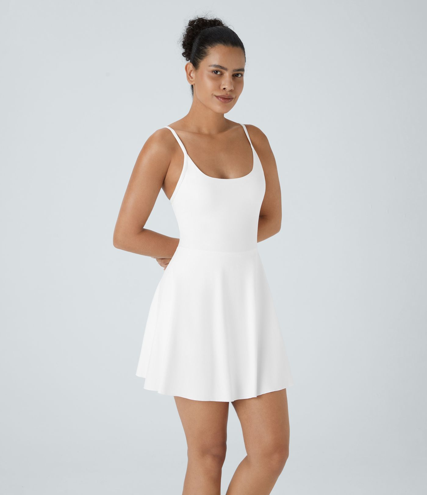 Softlyzero™ Plush Backless Adjustable Strap 2-in-1 Pocket Mini Slip Dance Active Tennis Dress