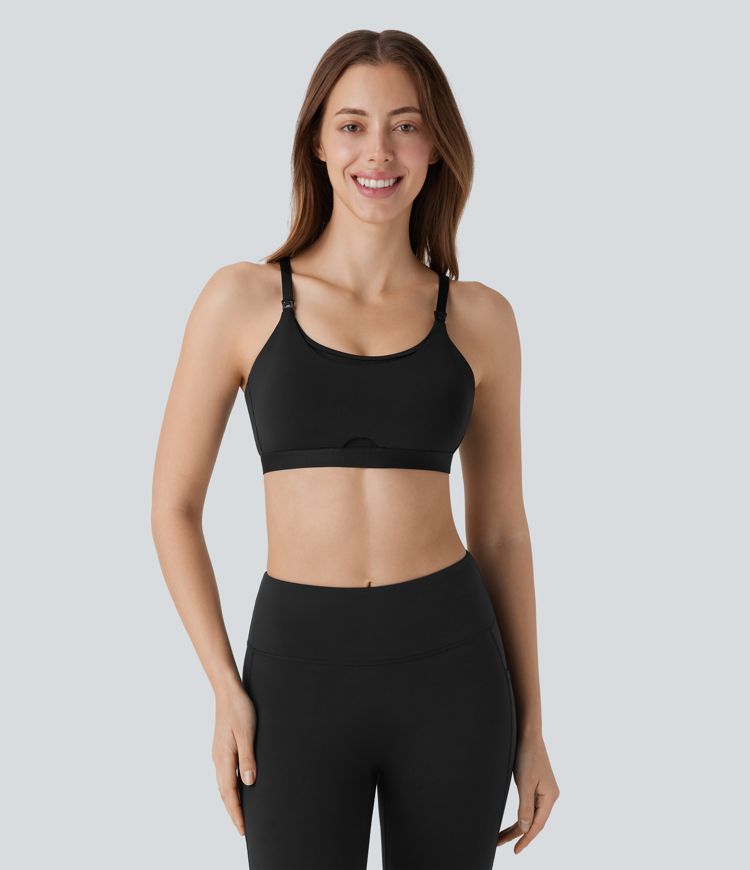 Bra-top de sport SpeedWave™ pour l'allaitement avec dos nu, maintien moyen et attache ajustable à séchage rapide