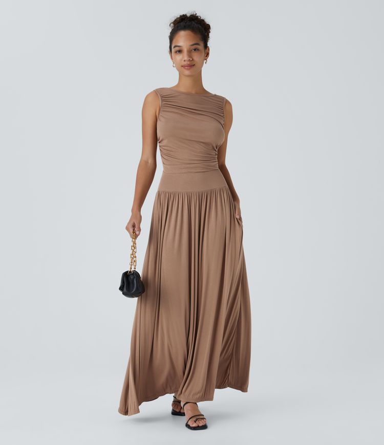 完売商品【RIM.ARK】Boat neck summer dress RIM.ARK Boat neck summer dress | PUFF
