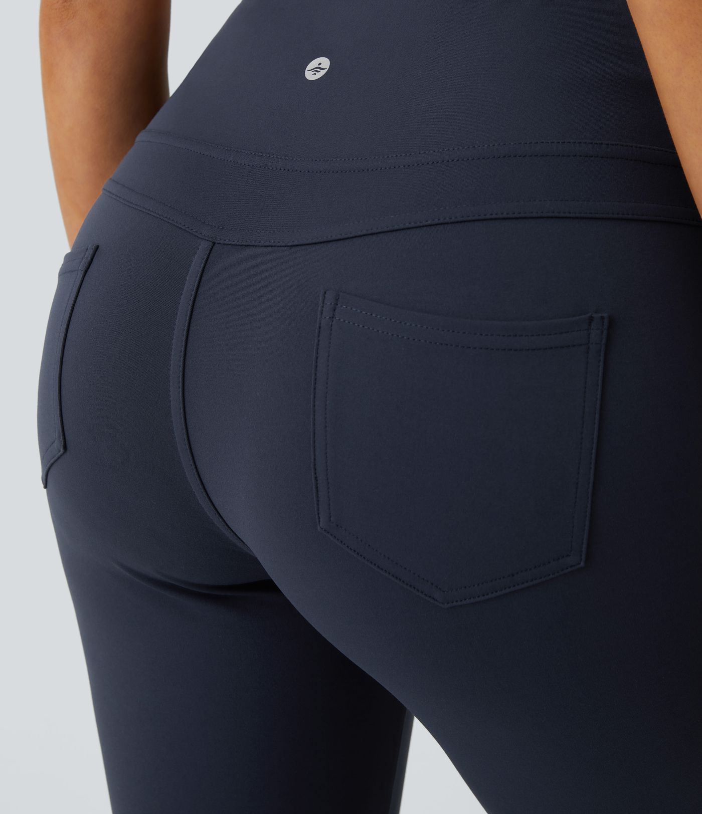 High Waisted Pocket Capri Flare Yoga Leggings