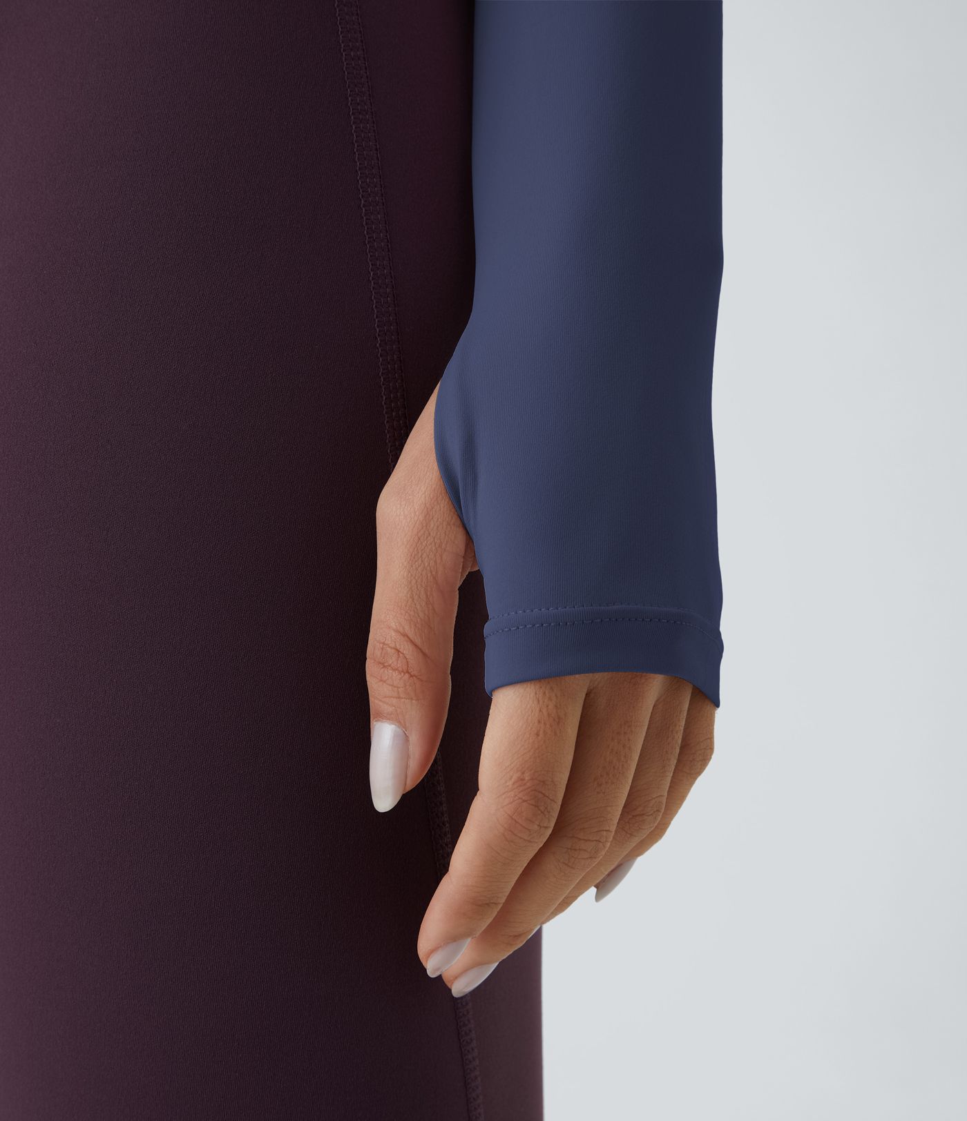 Top Sport Yoga Uni à Trou pour le Pouce Coupe Courte