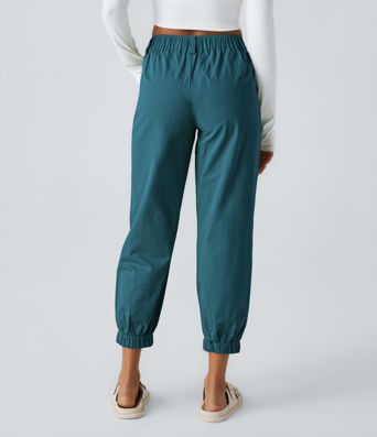 Mid Rise Casual Cotton Joggers with Pockets
