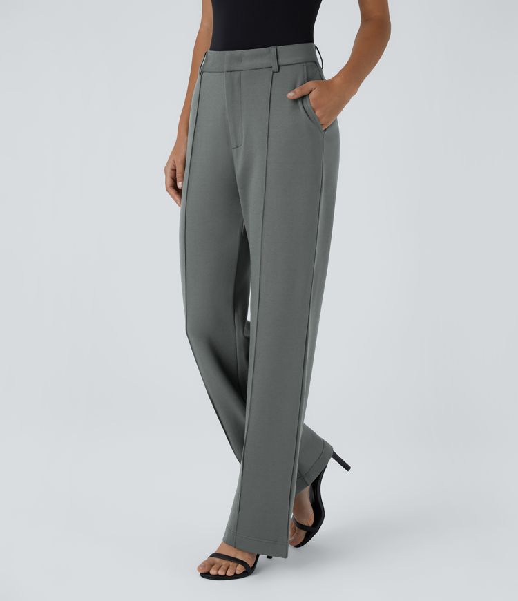 Halara Flex™ High Waisted Zipper Pocket Straight Leg Work Pants