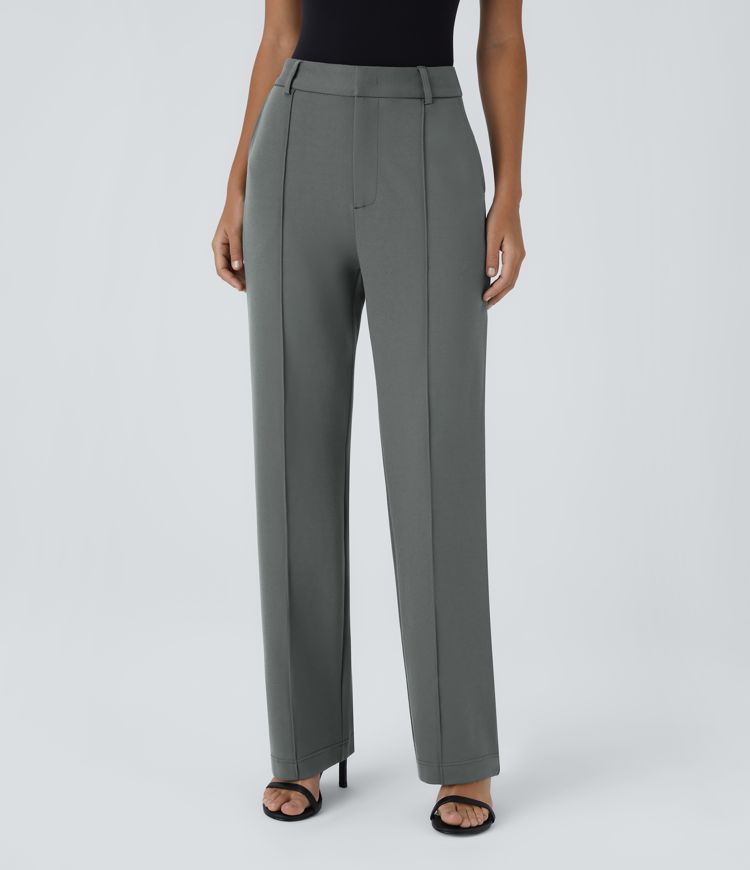 Halara Flex™ High Waisted Zipper Pocket Straight Leg Work Pants