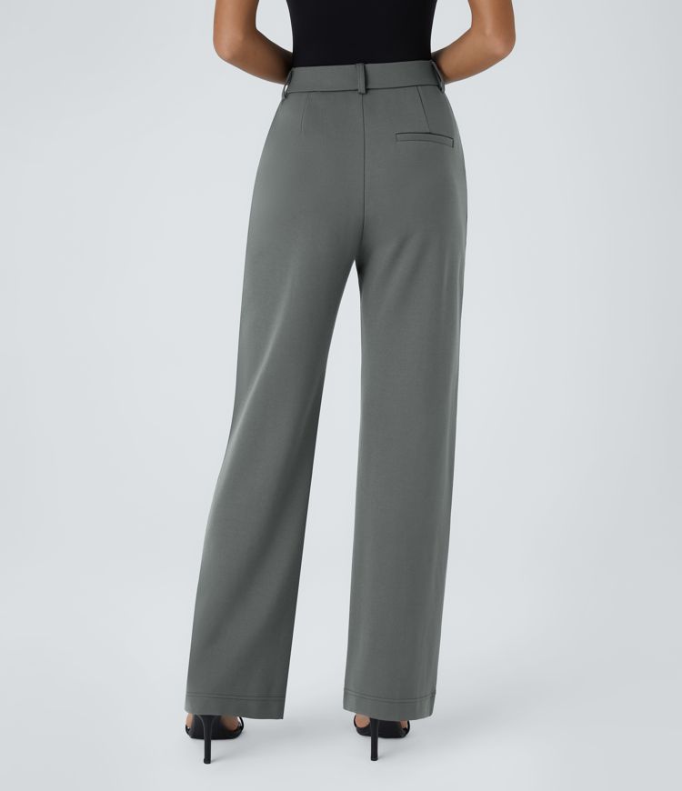 Halara Flex™ High Waisted Zipper Pocket Straight Leg Work Pants