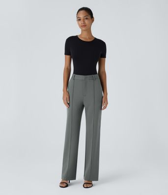 Halara Flex™ High Waisted Zipper Pocket Straight Leg Work Pants