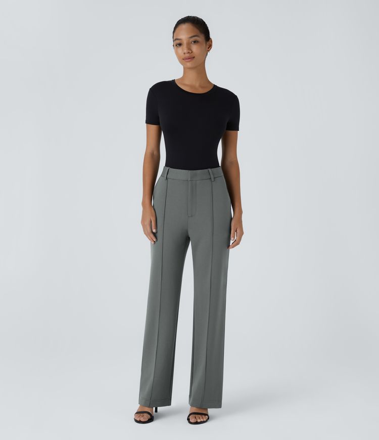 Halara Flex™ High Waisted Zipper Pocket Straight Leg Work Pants