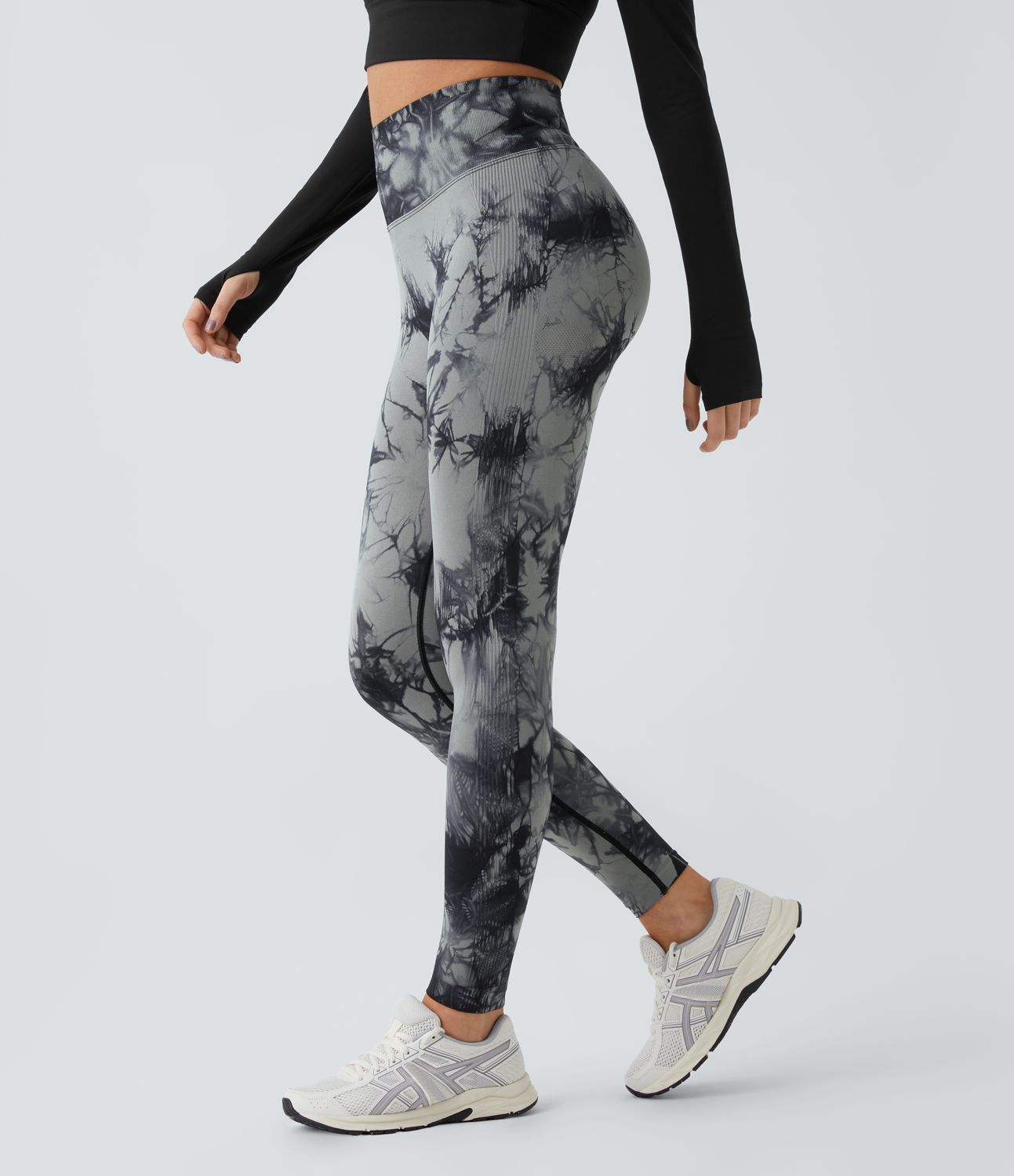 Seamless Flow High Waist Tie-Dye Yoga Leggings