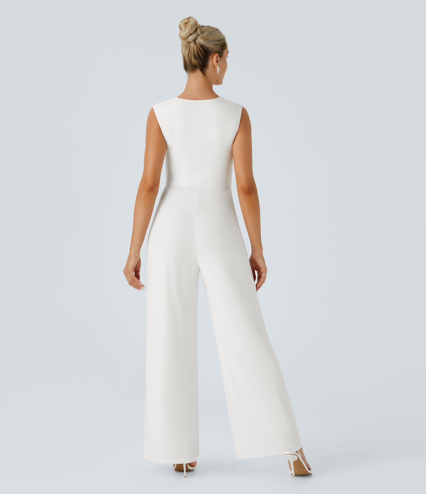 Square Neck Sleeveless Bridesmaid & Wedding Guest Jumpsuit