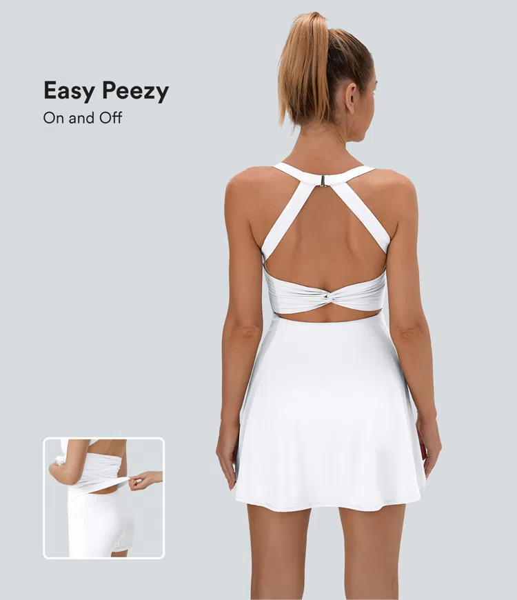 Softlyzero™ Airy Backless Twist Cool Touch Pickleball Active One Piece