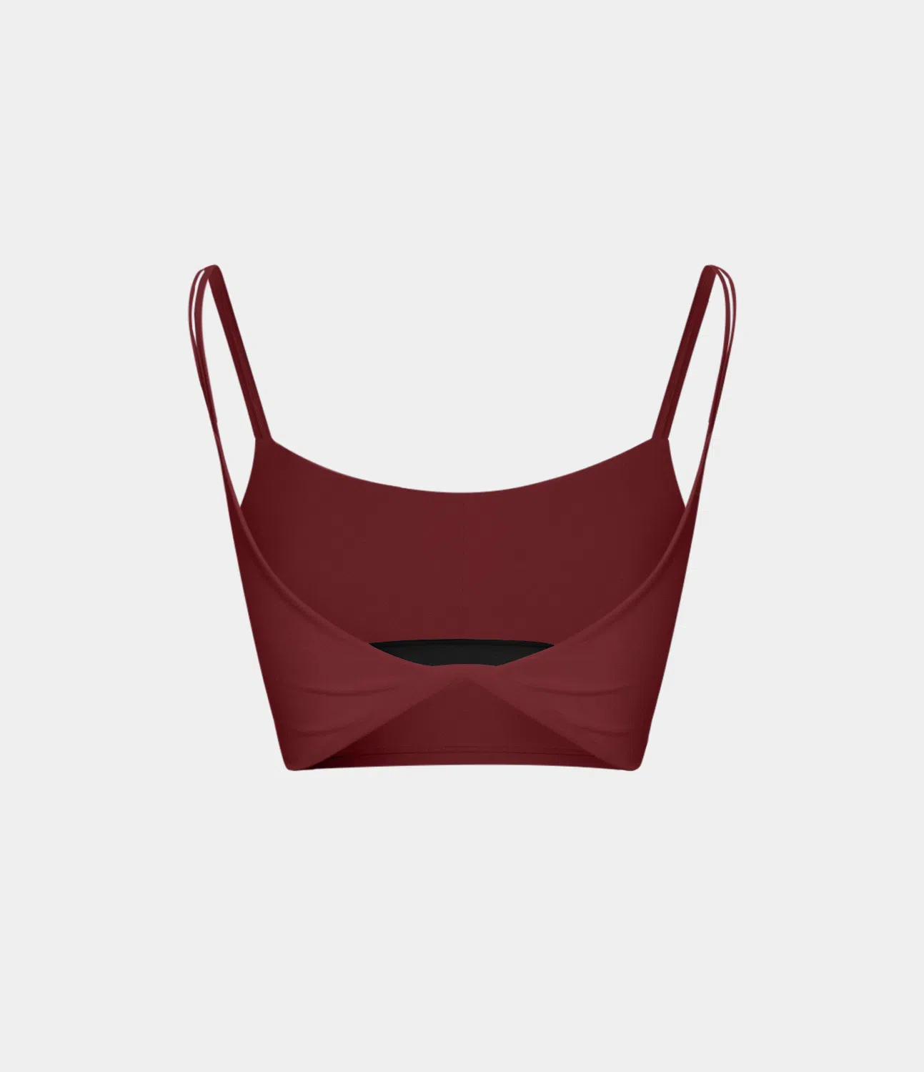 Rückenfreies, gedrehtes, kurzes Yoga-Tanktop mit doppelten Trägern