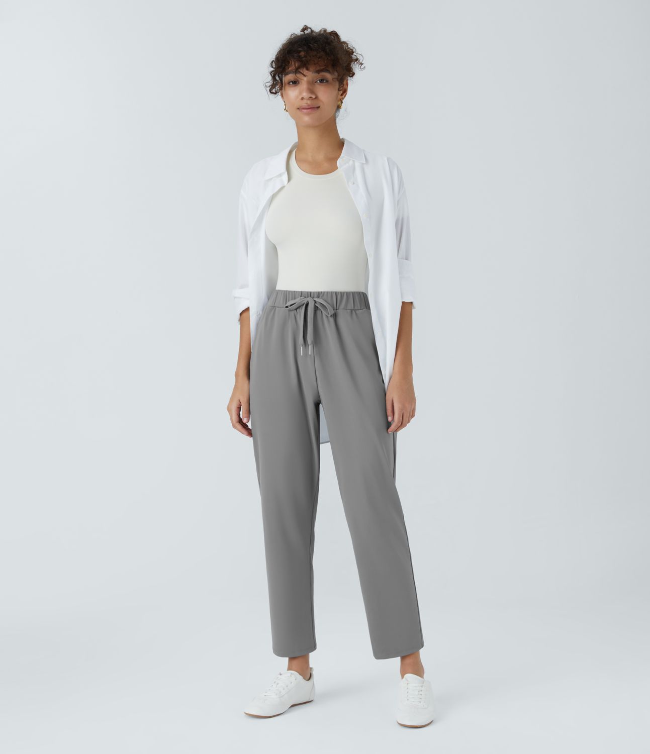 Halara Flex™ 미드웨이스트 드로우스트링 사이드 포켓 워크룩 팬츠