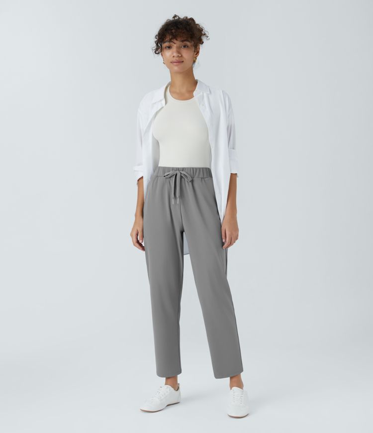 Halara Flex™ 미드웨이스트 드로우스트링 사이드 포켓 워크룩 팬츠