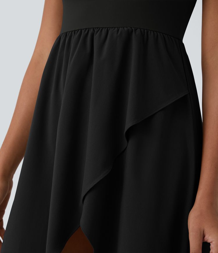 Breezeful™ High Low 2-Piece Pocket Flowy Midi Quick Dry Casual Dress