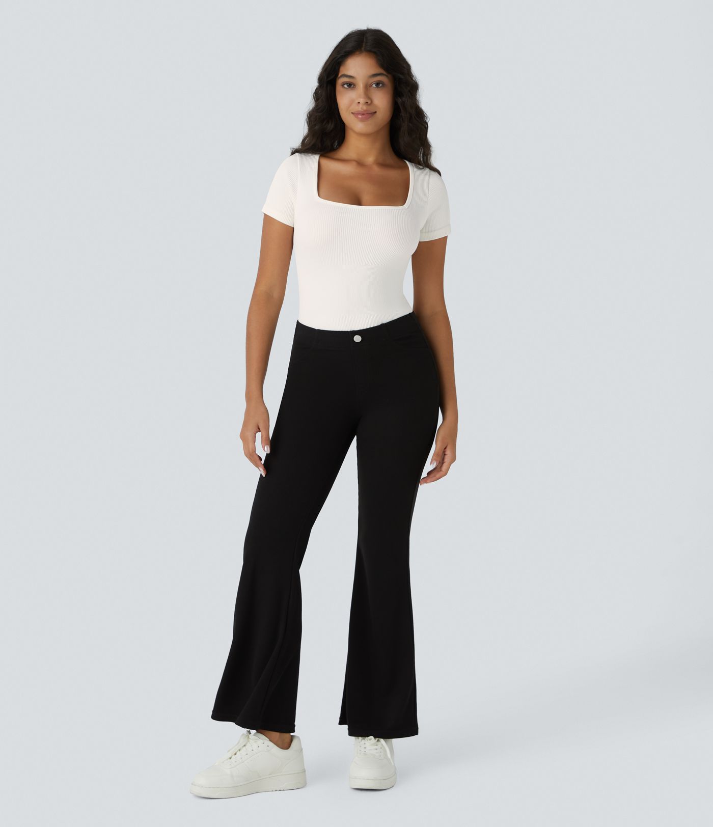 OneForm Seamless Flow Square Neck Short Sleeve Casual Smooth Bodysuit