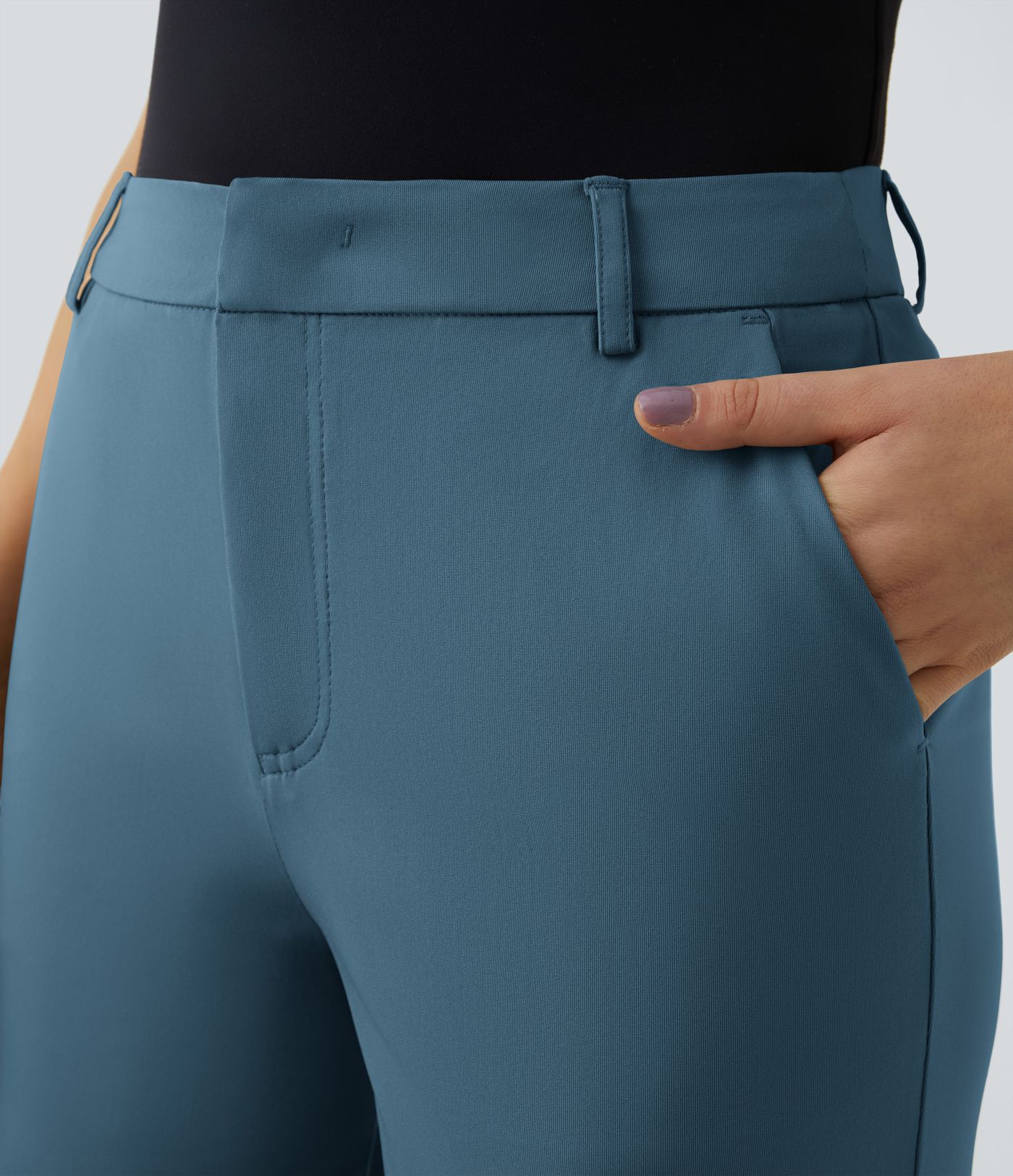 Pantalon de travail mi-haute queue, coupe droite, avec poches