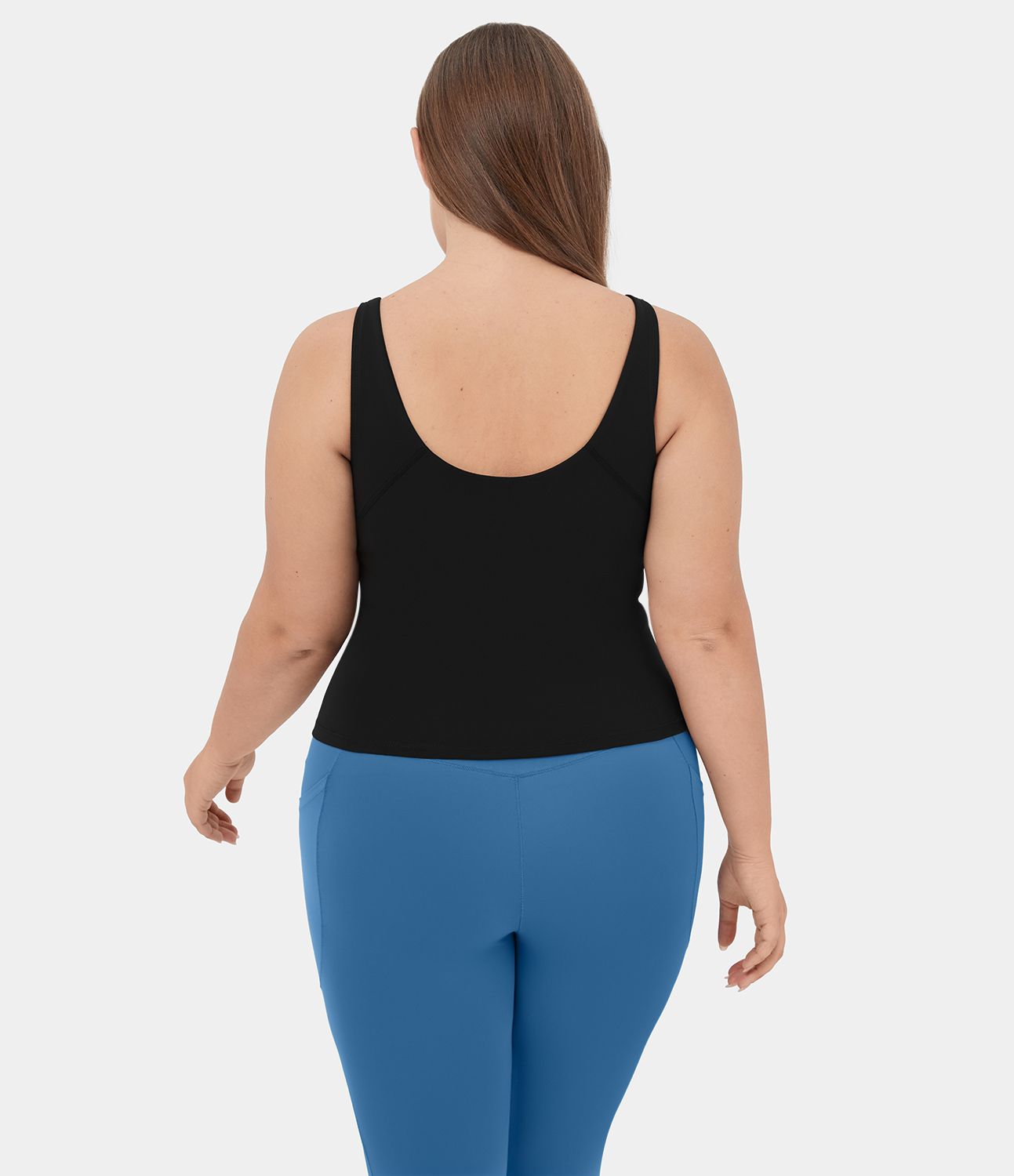 SoftlyZero™ Plush V Neck Plain Plus Size Yoga Tank Top