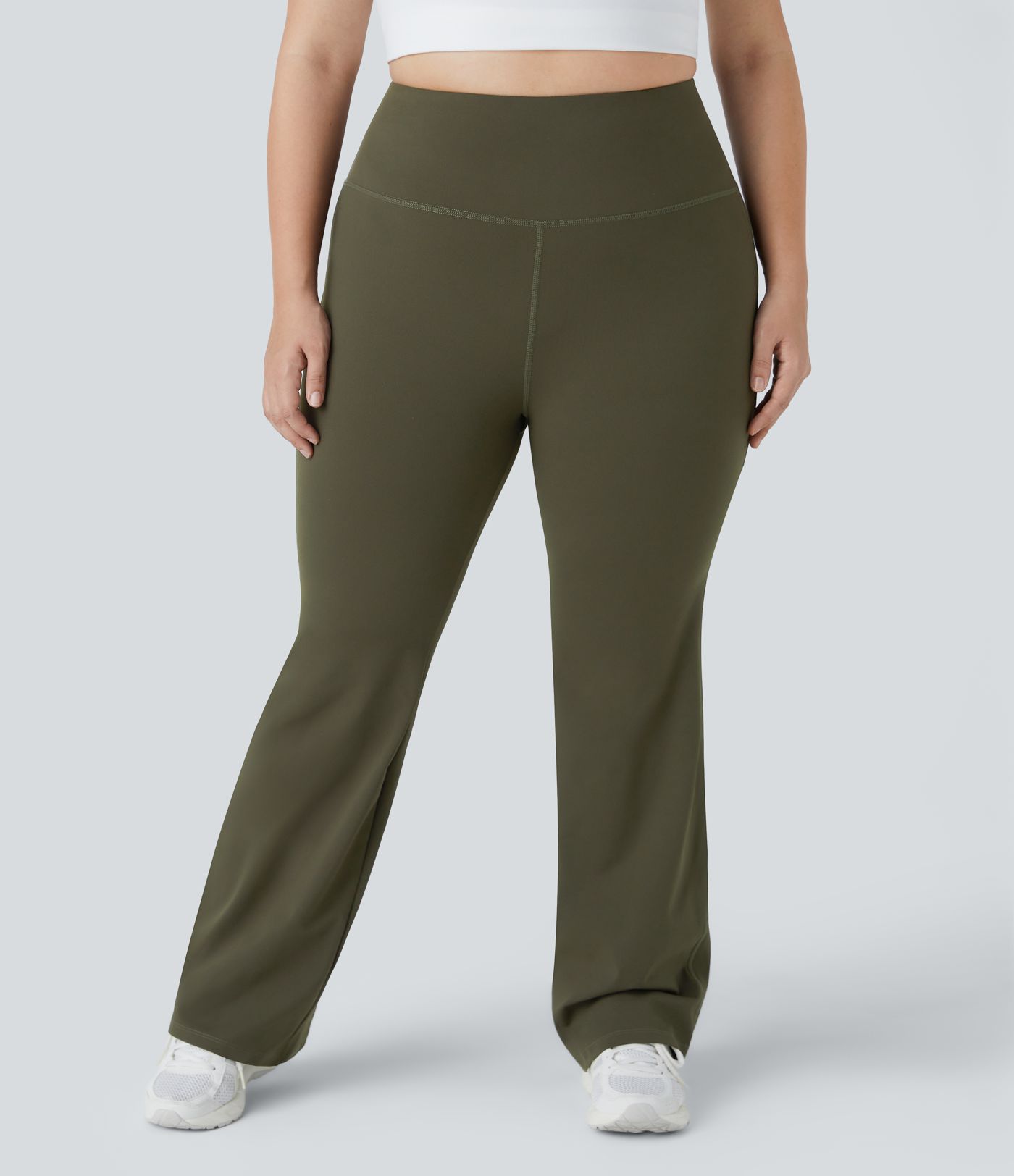 DayStretch High Waisted Pocket Plain Plus Size Leggings