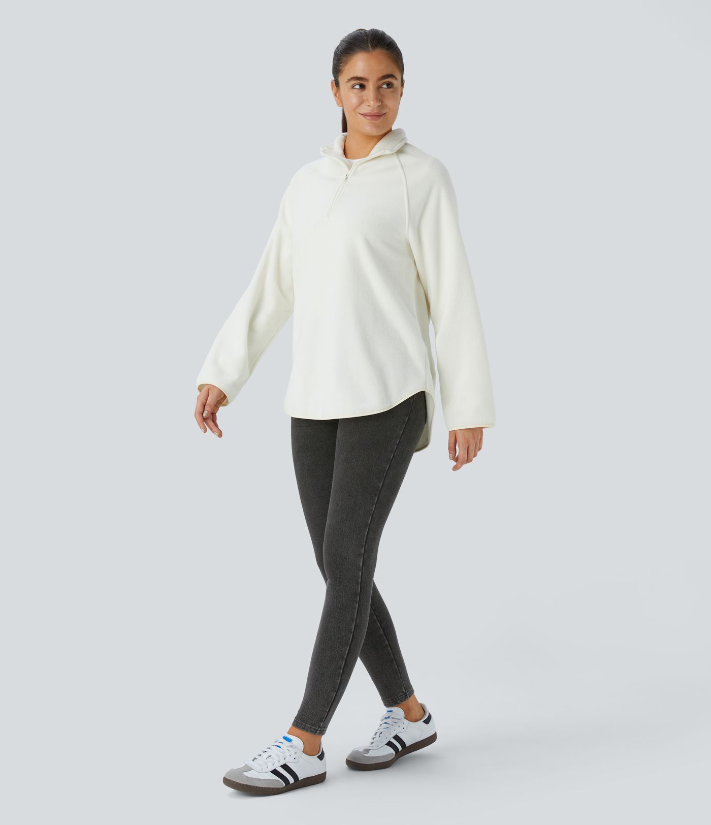 Halara Flex™ Denim Heat - Leggings aus Denim mit hohem Bund und Seitentaschen