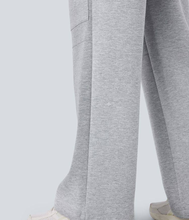 High Waisted Pockets Straight Leg Hiking Cargo Pants