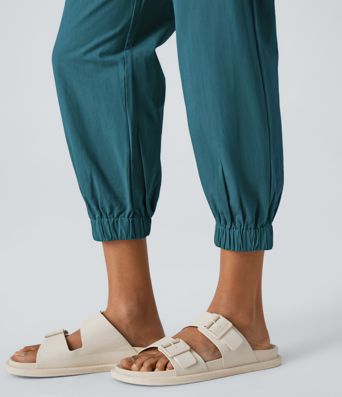 Mid Rise Casual Cotton Joggers with Pockets