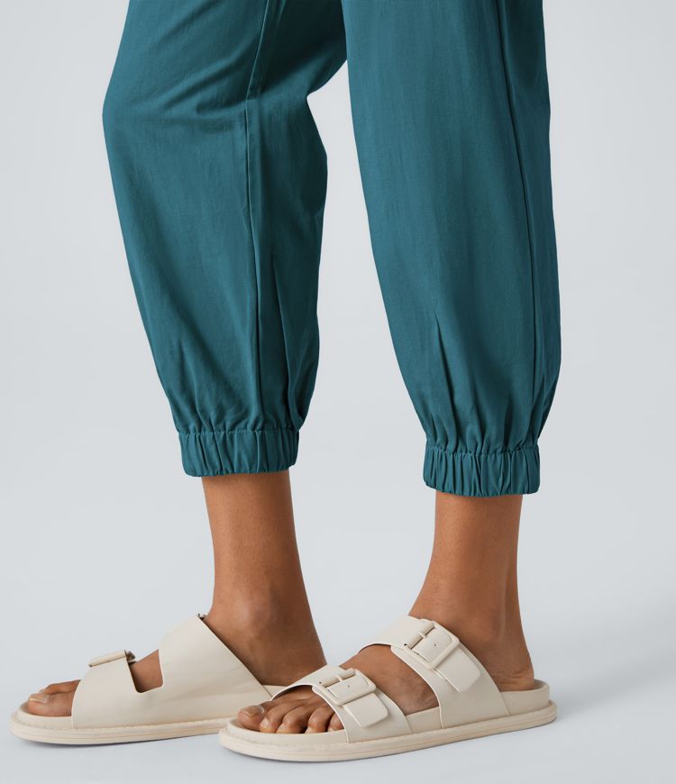 Mid Rise Casual Cotton Joggers with Pockets