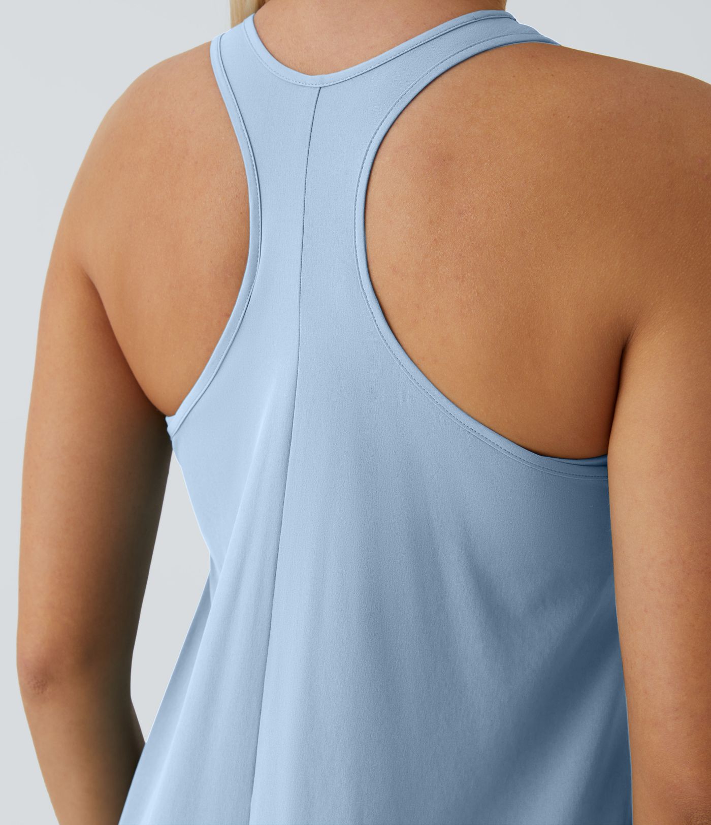 Breezeful™ Backless Racerback Side Pocket High Low Flowy Midi Quick Dry Casual Dress A-C Cups