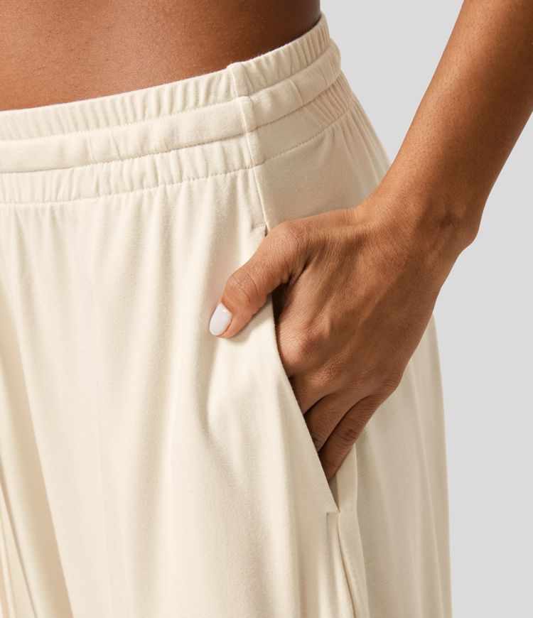 Low Rise Drawstring Side Pocket Harem Yoga Pants
