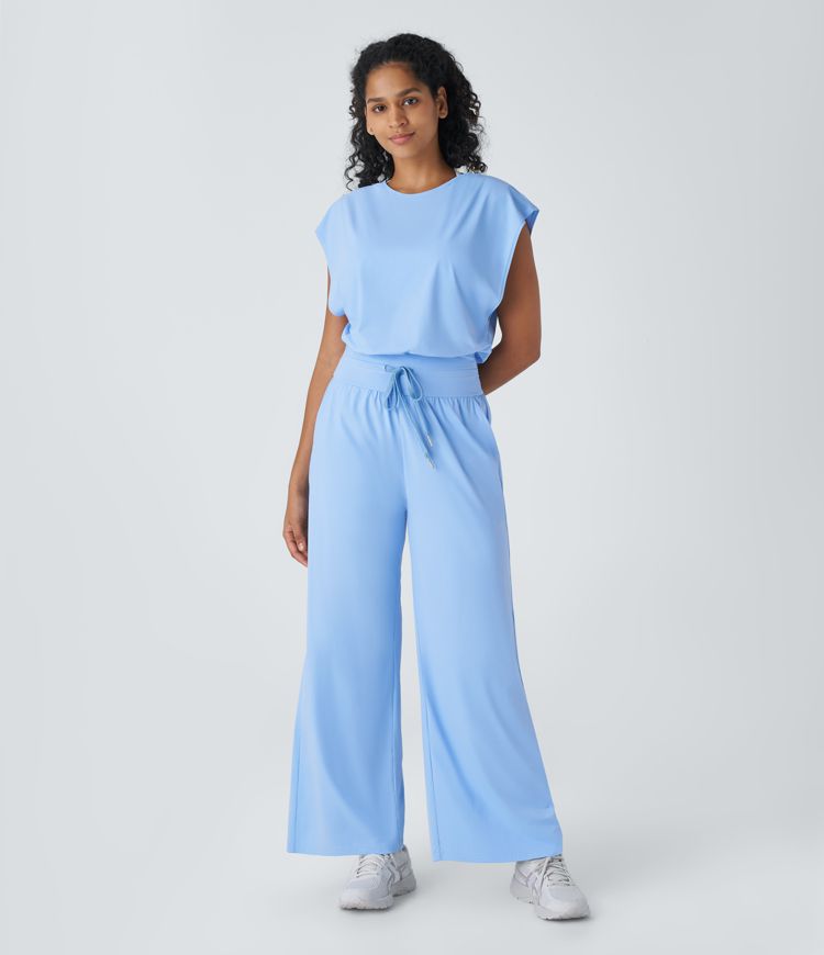 G-Hook cutout drawstring side pocket cool touch outdoor jumpsuit