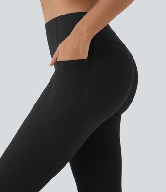 Halara UltraSculpt™ SoCinched Leggings de Capri d'Entraînement avec Contrôle du Ventre, Effet Push-up et Poches