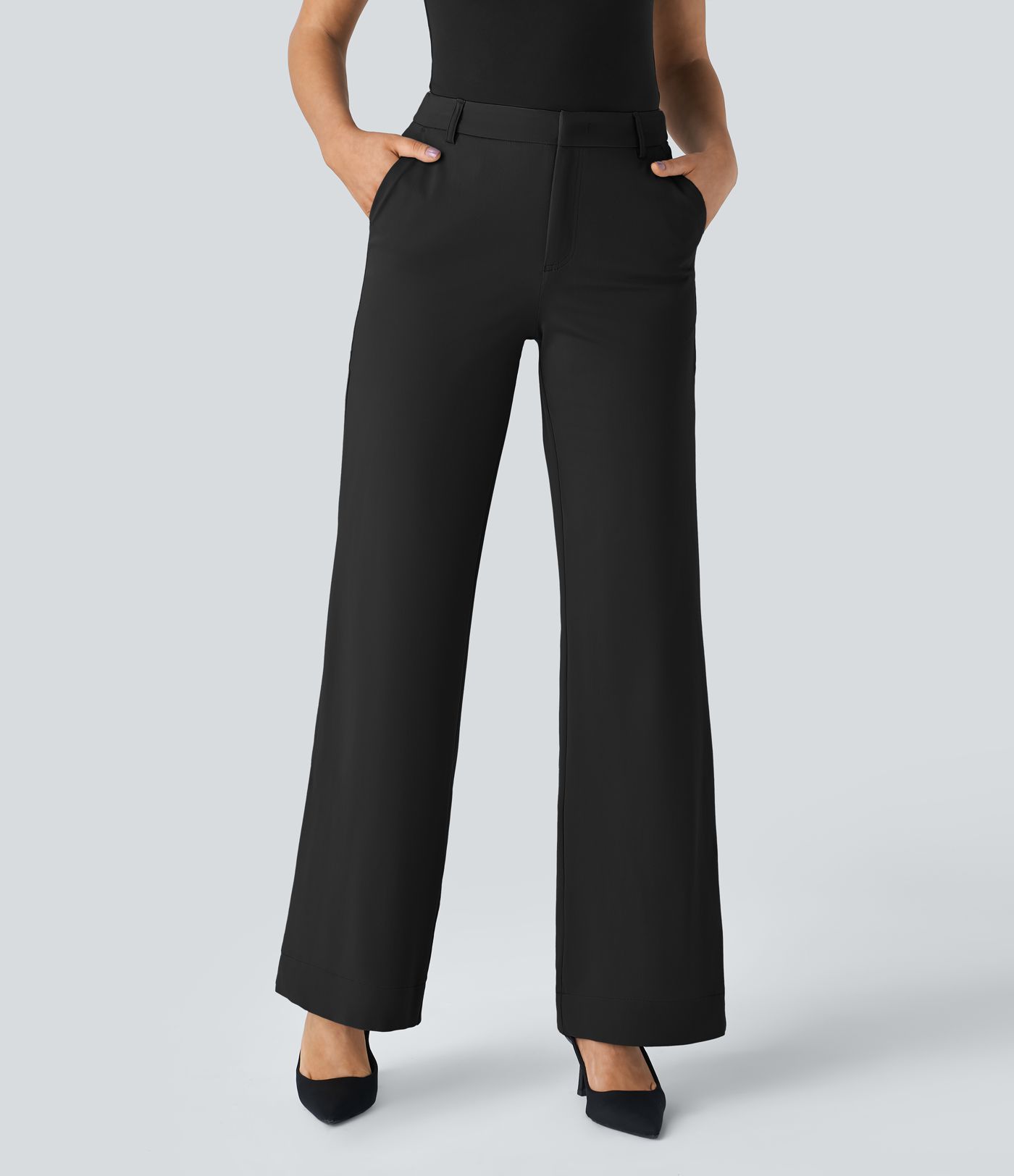 Halara Flex™ Mid Rise Pocket Straight Leg Work Pants