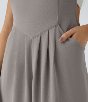 Pockets Waffle Casual Jogger Overalls