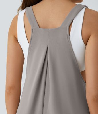 Pockets Waffle Casual Jogger Overalls