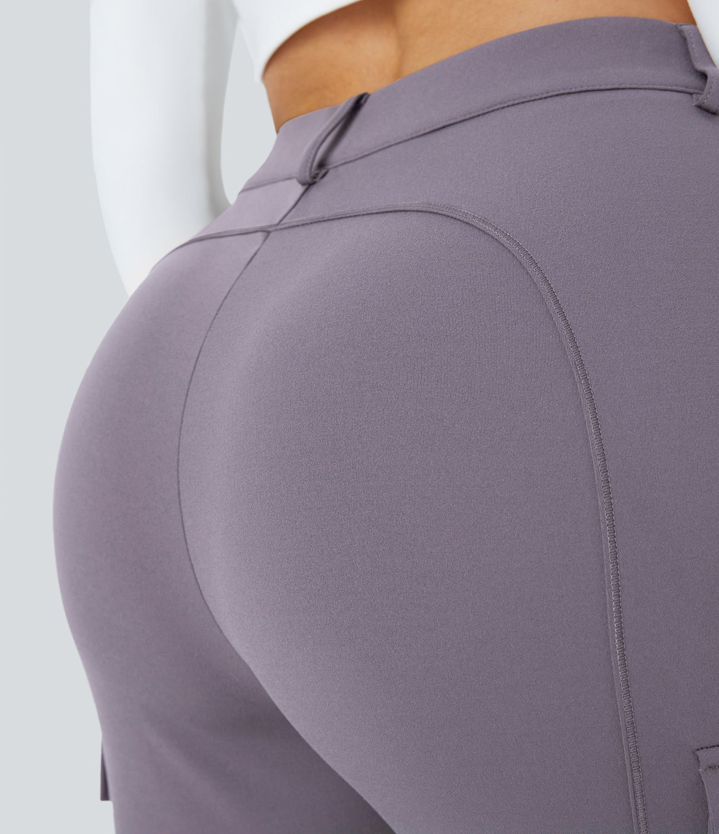 DayStretch High Waisted Zipper Pockets Solid Skinny Cargo Pants