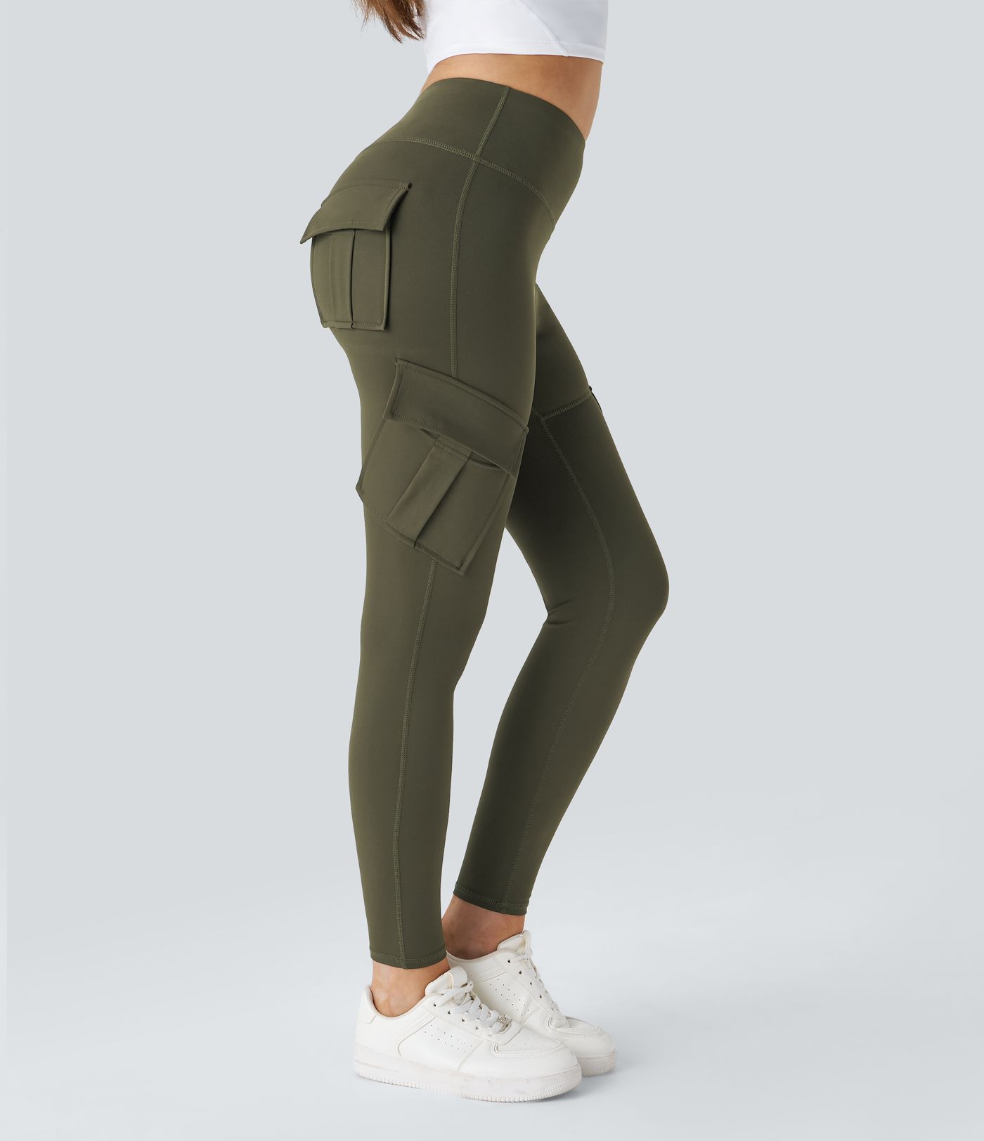 DayStretch High Waisted Cargo Pocket Skinny Yoga Leggings