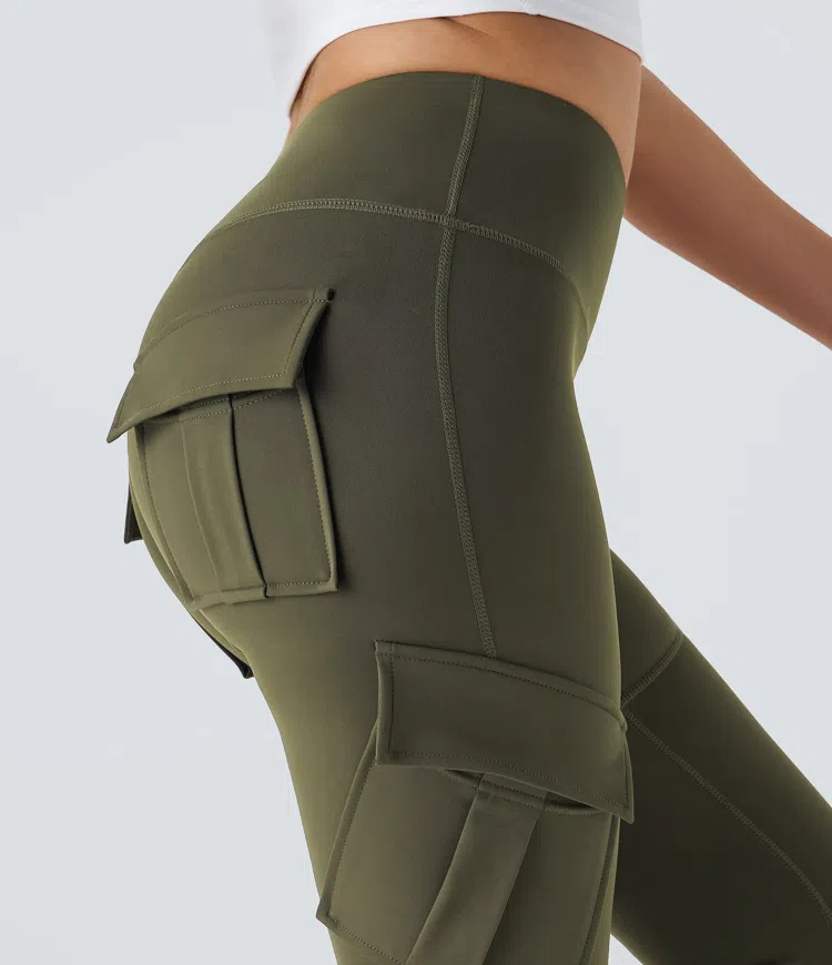 Women s High Waisted Cargo Pocket Skinny Yoga Leggings Halara