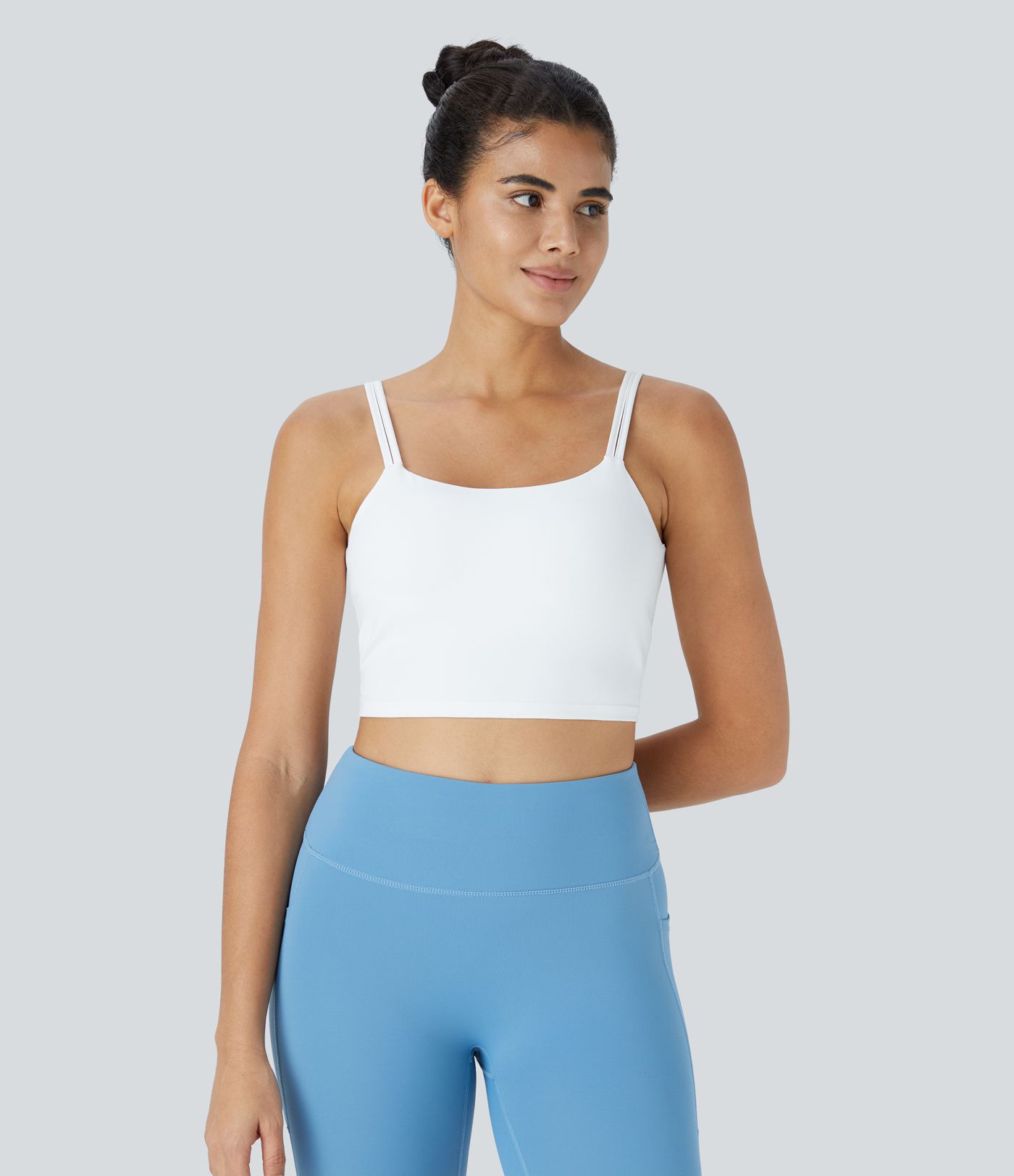Double Straps Cropped Yoga Tank Top