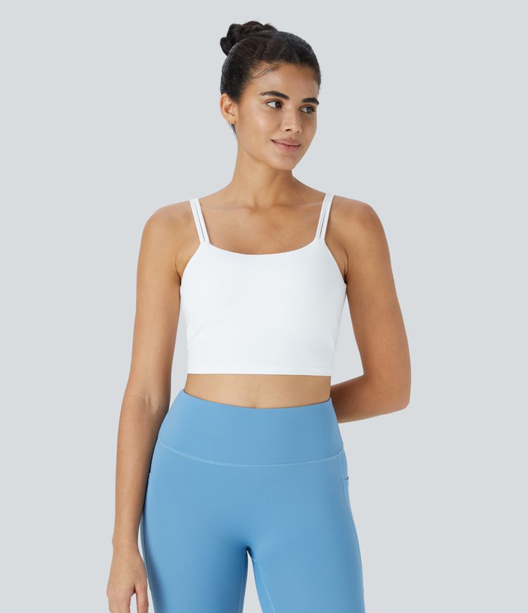 Double Straps Cropped Yoga Tank Top