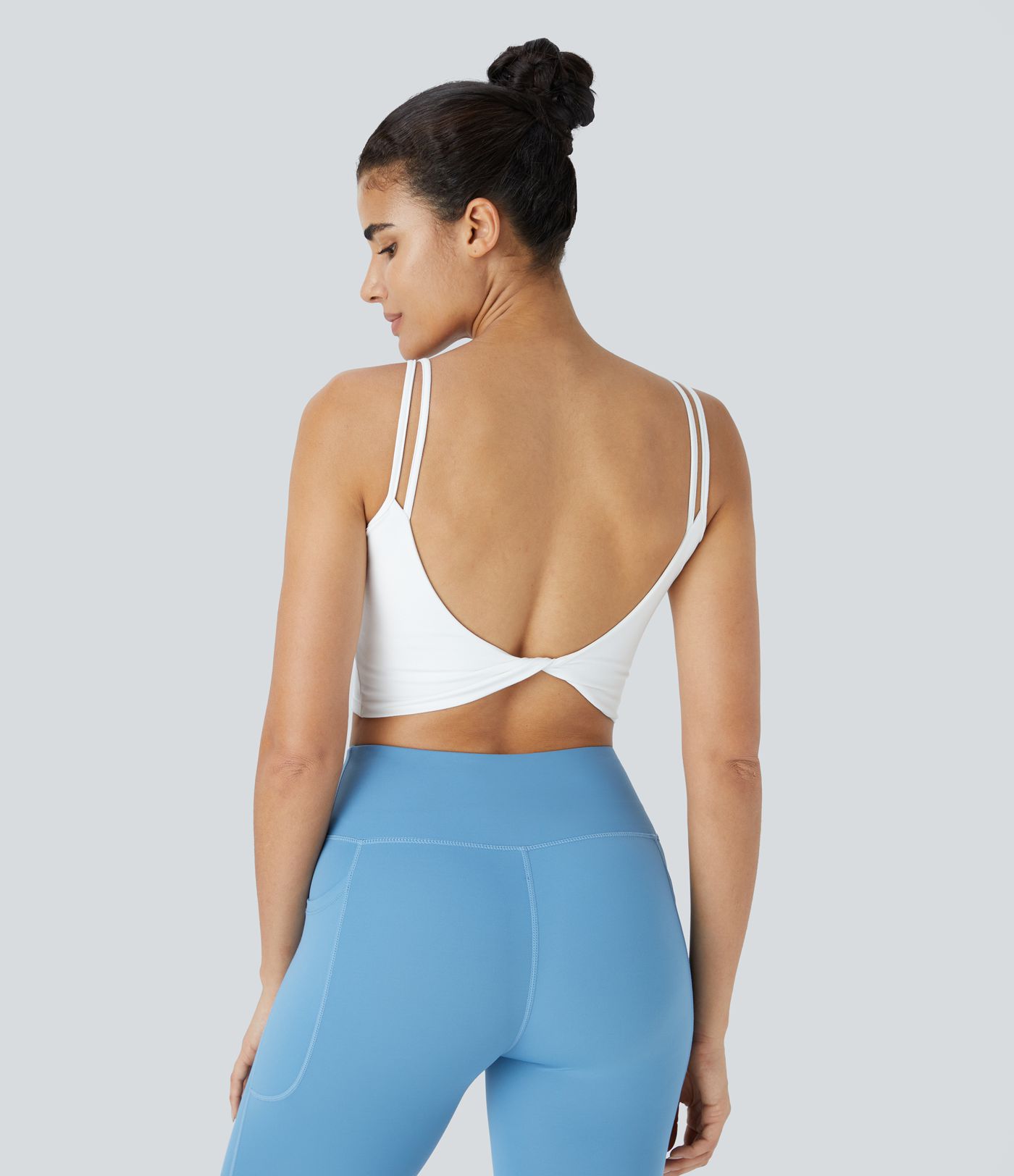 Double Straps Cropped Yoga Tank Top
