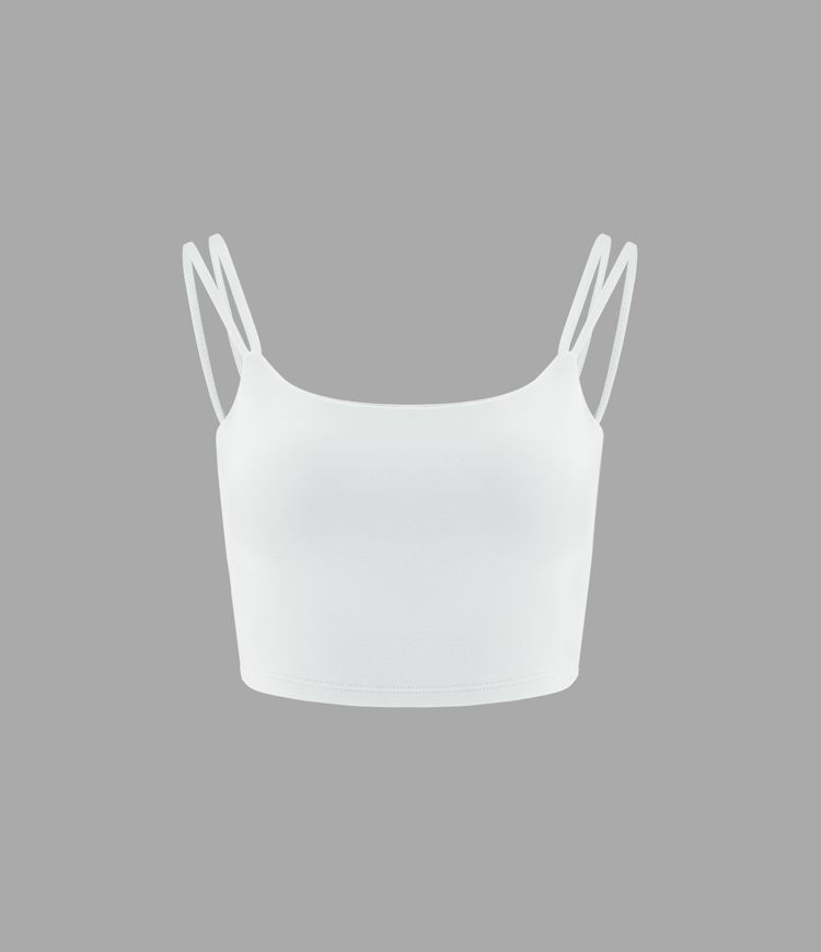 Double Straps Cropped Yoga Tank Top