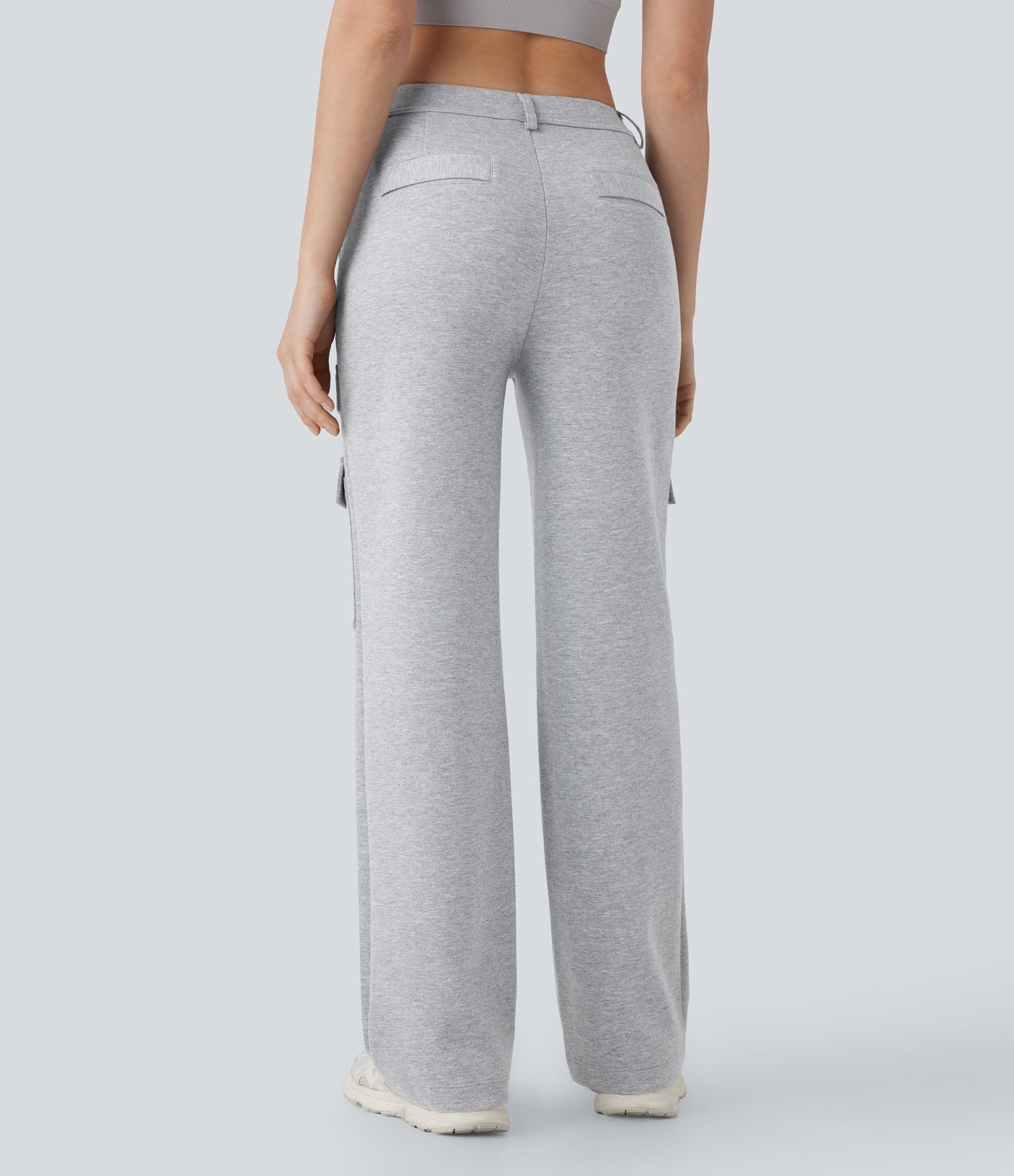 High Waisted Pockets Straight Leg Hiking Cargo Pants