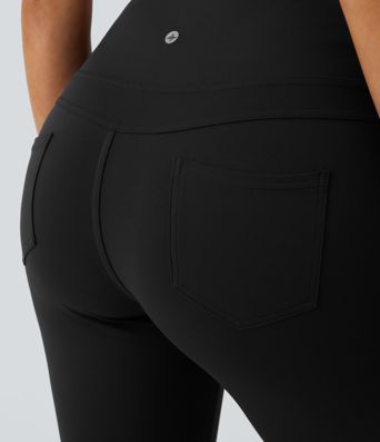 DayStretch High Waisted Pocket Capri Flare Yoga Leggings