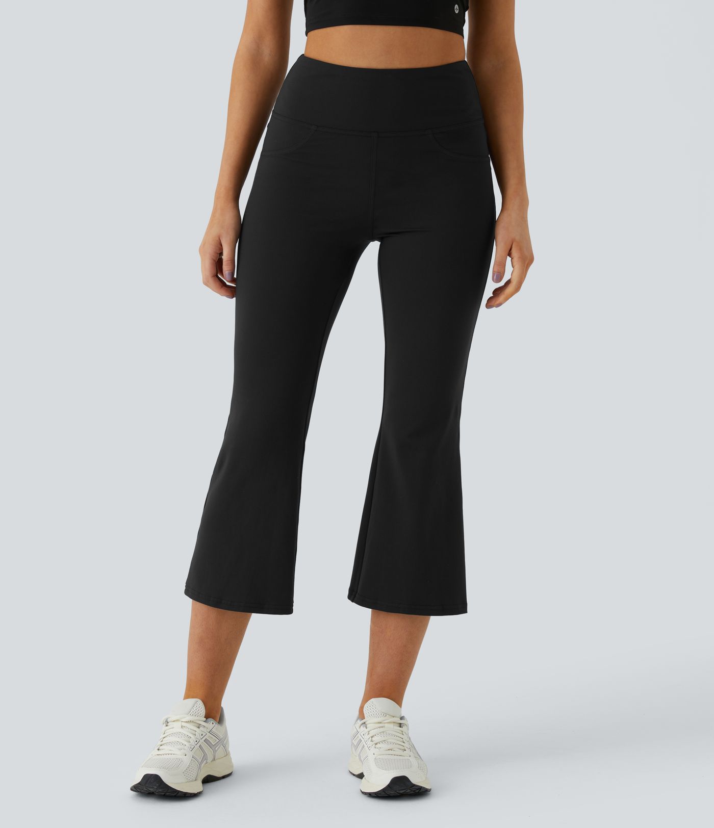 DayStretch High Waisted Pocket Capri Flare Yoga Leggings