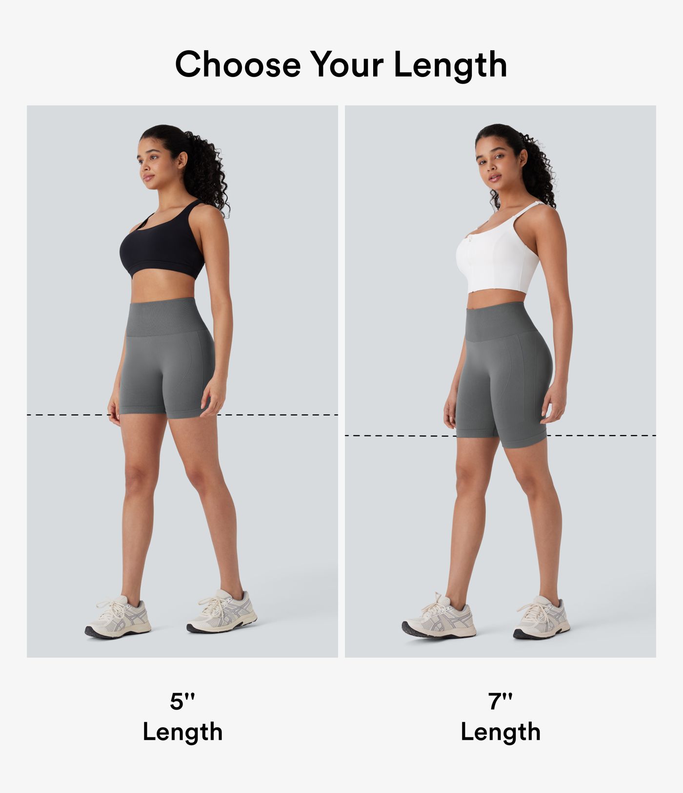 Pantalón corto yoga ciclista tiro alto control abdomen realce glúteo 12.5cm