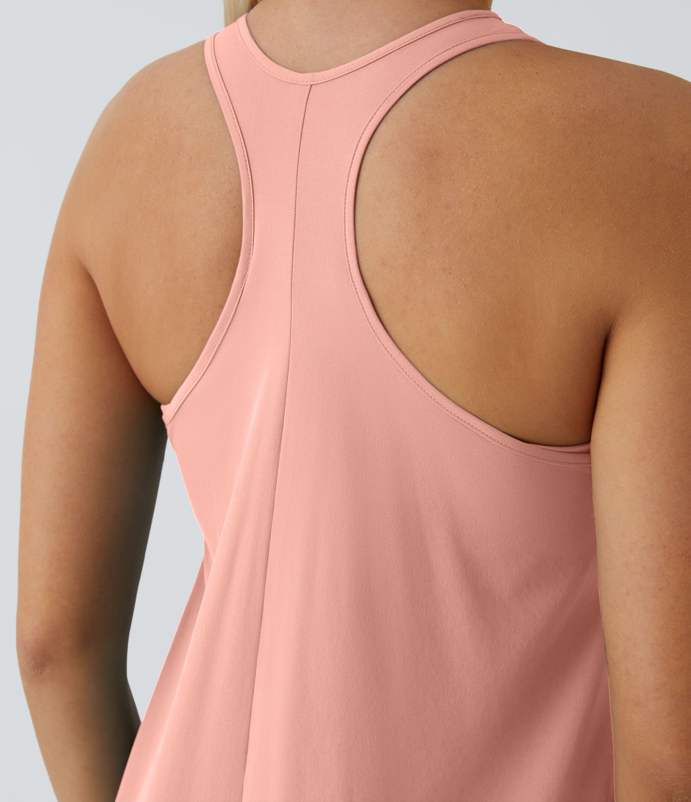 Breezeful™ Backless Racerback Side Pocket High Low Flowy Midi Quick Dry Casual Dress A-C Cups